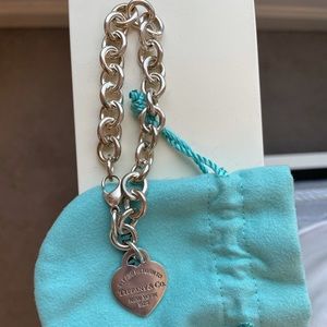 Silver Tiffany & Co Heart Bracelet